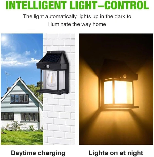 Bulb led Solar Outdoor Garden Wall Light with Sensor Wireless ip65 Solar Wall lamp