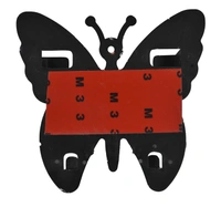 Butterfly Wall Mount Mobile Holder Wall Mount Phone Stand Compatible with All Smart Phones Wall Mount Mobile Phone Charging Stand - Black