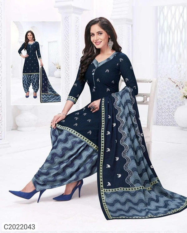 Elegant Printed Linen Dress - Free, Black