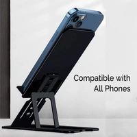 Foldable Mobile Phone Holder Tablet PC Smartphone Stand Desktop Phone Support Universal Non-Slip Mobile Bracke - Black