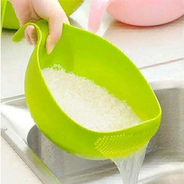 Kitchenwell Multi-Purpose Strainer or Washer Bowl for Rice Fruits & Vegetable Rice Bowl