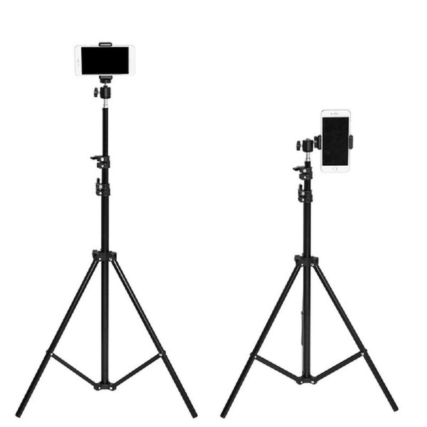 Lightweight & Portable Portable Long Tripod Stand with Adjustable Mobile Clip Holder for All Mobiles & Cameras