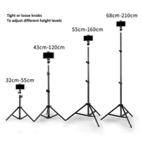 Lightweight & Portable Portable Long Tripod Stand with Adjustable Mobile Clip Holder for All Mobiles & Cameras