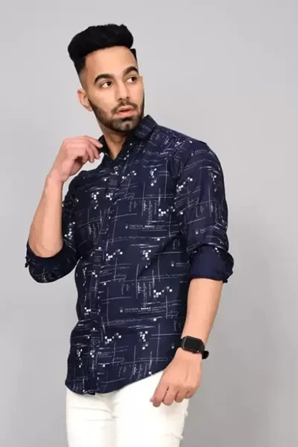 Men Regular Fit Boss Printed Casual Shirt - XL