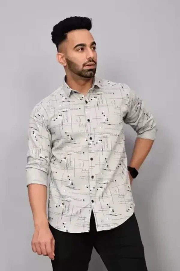Men Regular Fit Boss Printed Casual Shirt - S