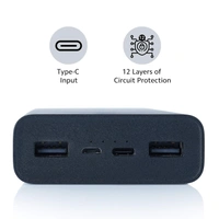 MI Power Bank 3i 20000mAh Lithium Polymer 18W Fast Power Delivery Charging | Input- Type C | Micro USB| Triple Output | Sandstone Black - Black