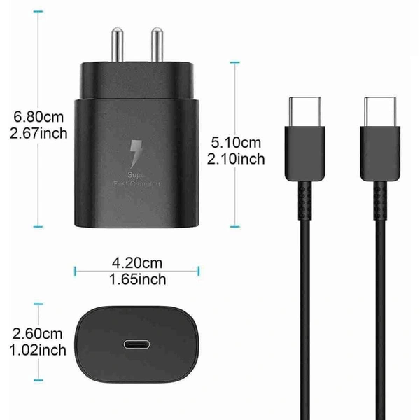 Original 25W Charger SuperFast Smartphone Charger for Samsung Galaxy