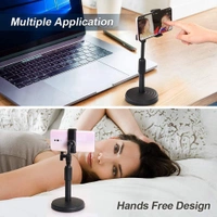Phone Tabletop Stand Height Angle Adjustable Stand, Phone Holder for Desk
