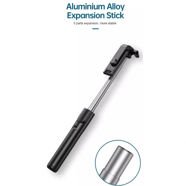 Selfie Stick R1S-L  with Detachable Bluetooth Wireless Remote Phone Holder Compatible with All Smartphones Bluetooth Selfie Stick