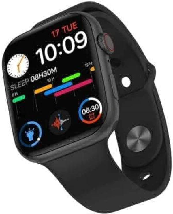 Smartwatch Series 7 During onoff Wireless Charging Smartwatch (Black Strap, Free Size)