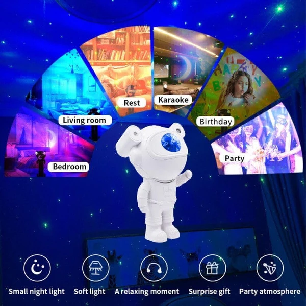 Star Projector Galaxy Projector with Bluetooth Connect and Remote Control - 180° Adjustable Timer Kids Astronaut Nebula Night Light, for Baby Adults Bedroom, Gaming Room, Home and Party