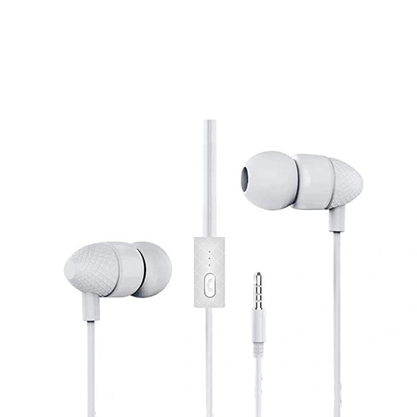 Universal Wired Earphones with 3.5mm Jack - White