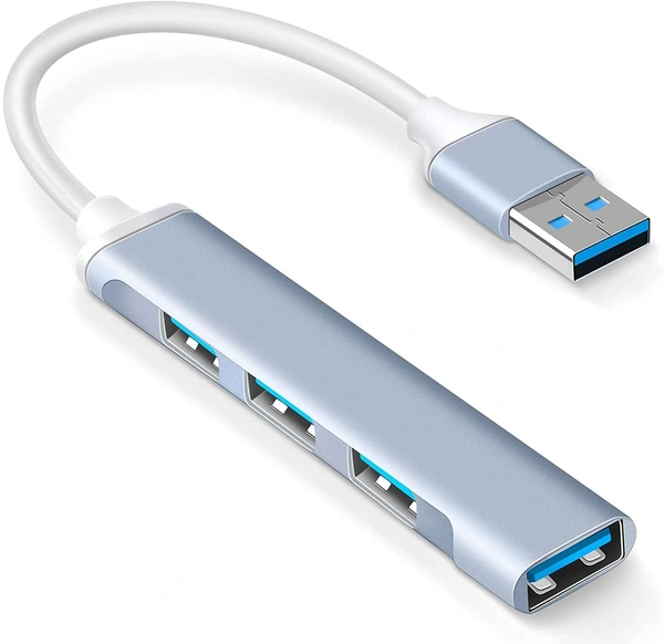 USB Hub 3.0 for PC, 4-Port High Speed USB Hub with Aluminium Shell