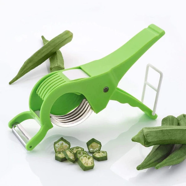 Vegetable & Fruit Multi Cutter & Cutter Sharp Stainless Steel 5 Blade Veg Cutter Bhindi Cutter 1 Pc VC7