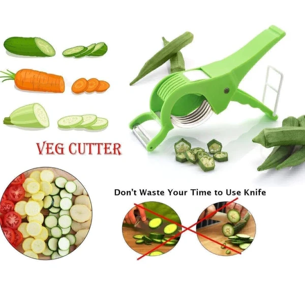 Vegetable & Fruit Multi Cutter & Cutter Sharp Stainless Steel 5 Blade Veg Cutter Bhindi Cutter 1 Pc VC7