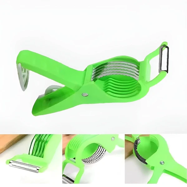 Vegetable & Fruit Multi Cutter & Cutter Sharp Stainless Steel 5 Blade Veg Cutter Bhindi Cutter 1 Pc VC7