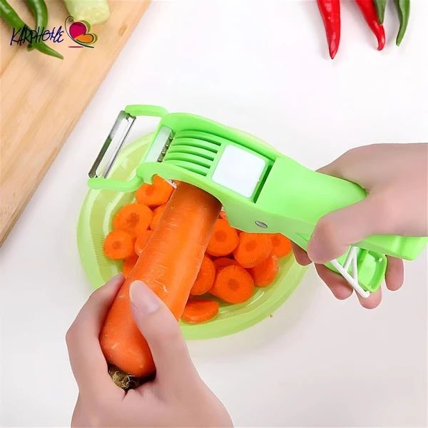 Vegetable & Fruit Multi Cutter & Cutter Sharp Stainless Steel 5 Blade Veg Cutter Bhindi Cutter 1 Pc VC7