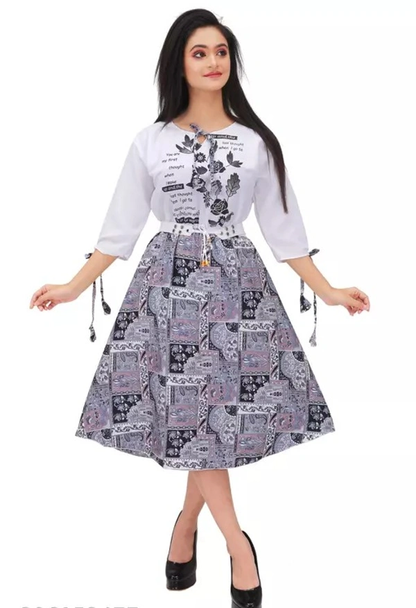 Women Long Tops Black/White Color - XS, White