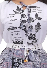 Women Long Tops Black/White Color - XS, White