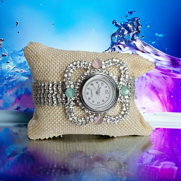 Women's  Partywear Watches Women's Analog AD Stone Watch For Party