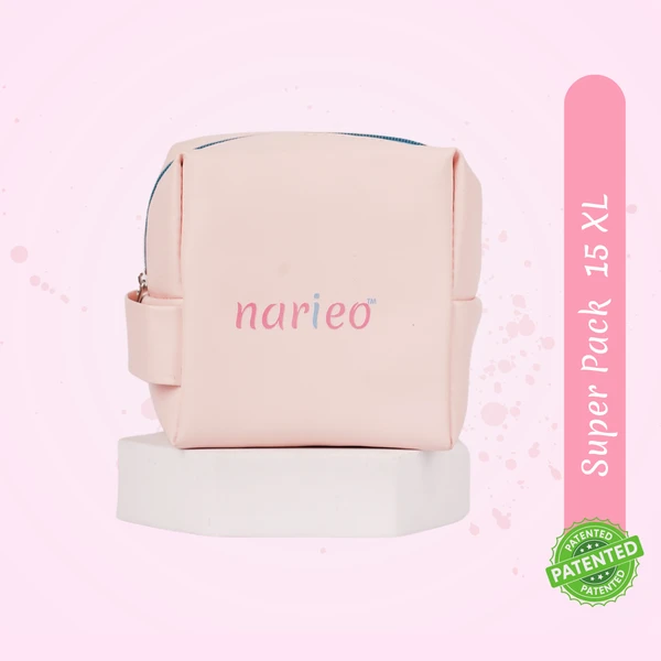 Narieo Ultra Premium Pads - Super Pack (15 XL Pads) | Quick Absorption & Extra Soft, Rash-Free, Chemical-Free 