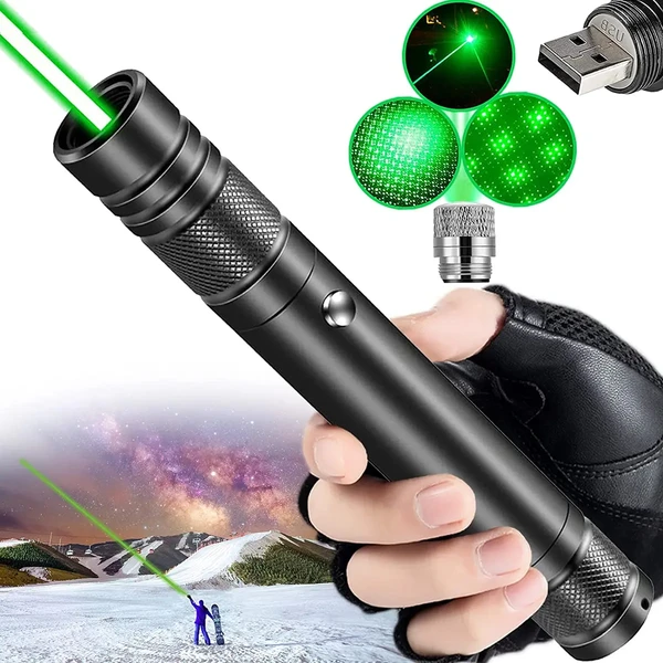 Green Laser Rechargeable Pointer Party Pen Disco Light 5 Mile + Battery Disco