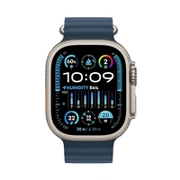 Smart Watch Ultra 2 GPS + Cellular 49mm Titanium Case with Orange Ocean Band  (Orange Strap, Free Size)