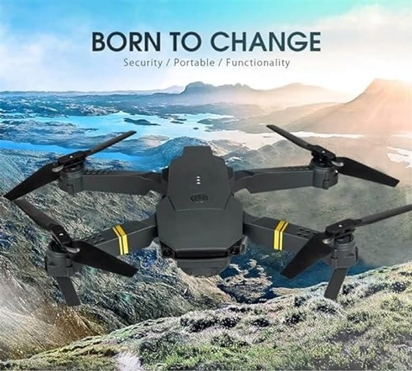 HILLSTAR Foldable Remote Control Drone with Camera HD Wide Angle Lens Optical Flow Positioning with Battery WiFi FPV 4-Axis Camera with Dual Flash Lights (MultiColor)
