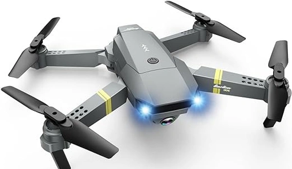 HILLSTAR Foldable Remote Control Drone with Camera HD Wide Angle Lens Optical Flow Positioning with Battery WiFi FPV 4-Axis Camera with Dual Flash Lights (MultiColor)