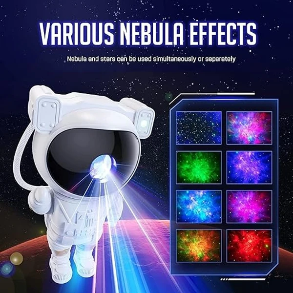 Astronaut Galaxy Projector with Remote Control - 360° Adjustable Timer Kids Astronaut Nebula Night Light