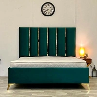ISHA SOFA CENTRE  Headboard Set - Black