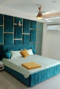 ISHA SOFA CENTRE Headboard Set - Brown