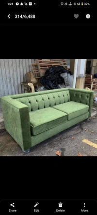 ISHA SOFA CENTRE  3 Seater Sofa  - Peach Schnapps
