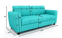 ISHA SOFA CENTRE 3seter Sofa  - Web Orange