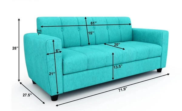 ISHA SOFA CENTRE 3seter Sofa  - Peach Schnapps