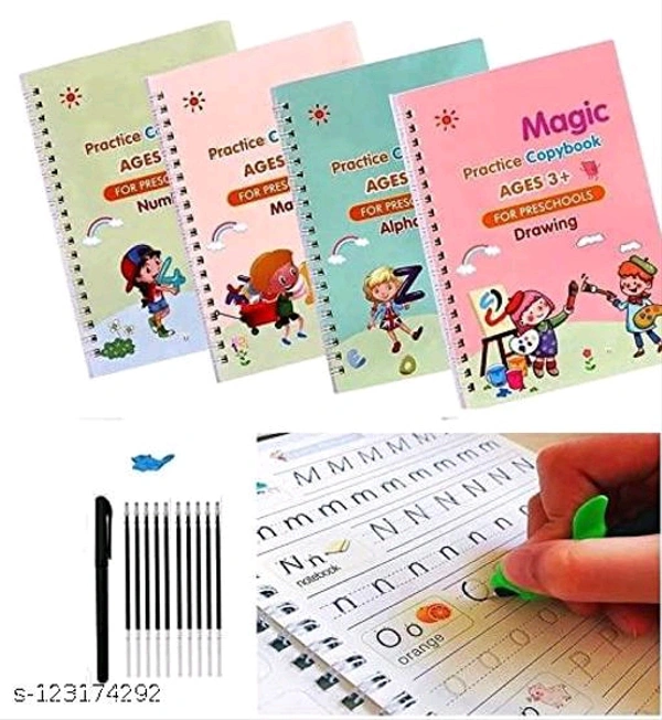 Magic Practice Copybook 4 In 1 With 4 Refill  - Free