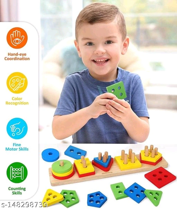 25 Pc 5 Shape Sorting and Stacking Sorter Toys - Free