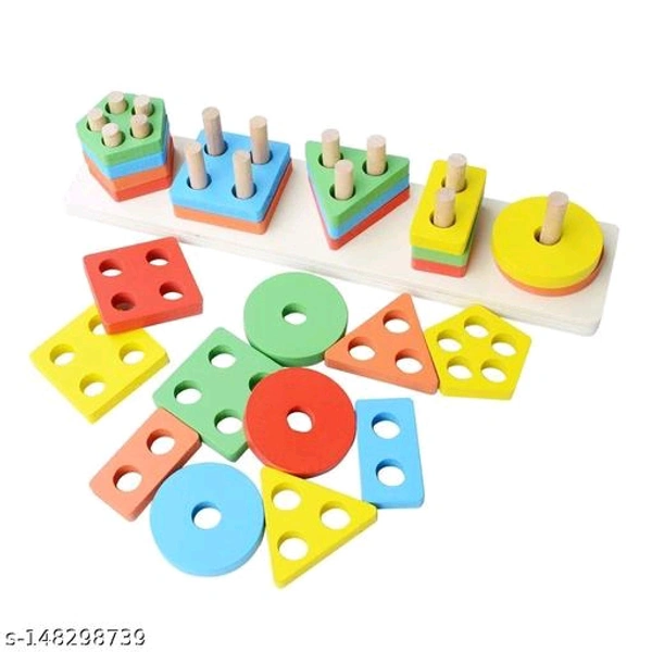 25 Pc 5 Shape Sorting and Stacking Sorter Toys - Free