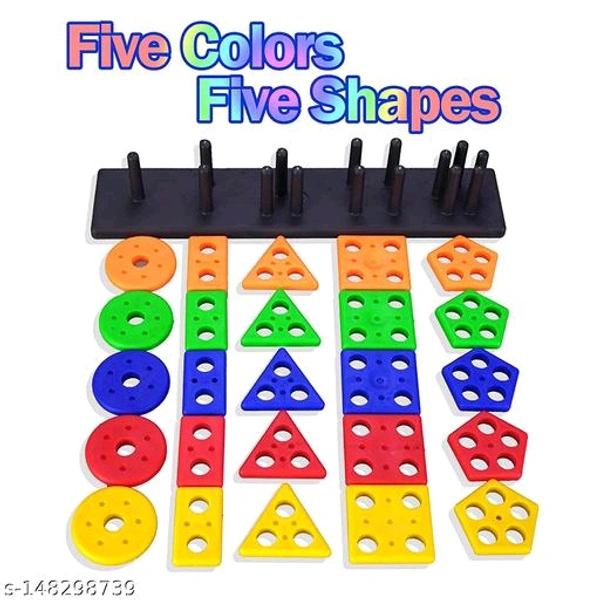25 Pc 5 Shape Sorting and Stacking Sorter Toys - Free