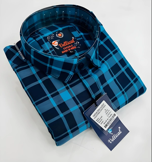 Vellical Men Shirts - Blue, M