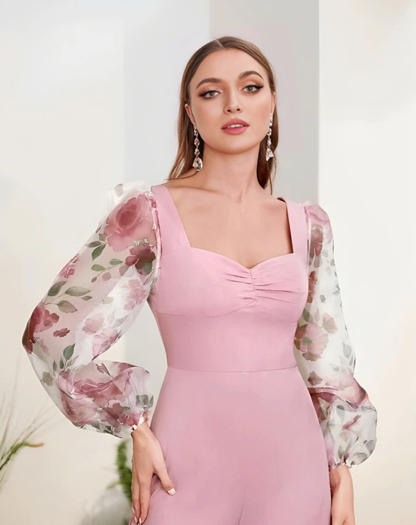 NEW FANCY JUMPSUIT - Pale Rose, M