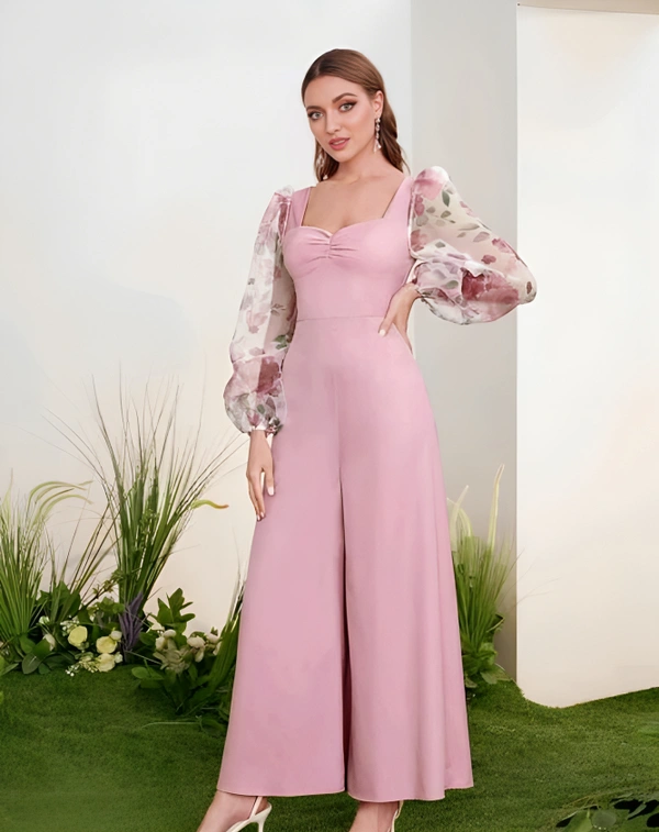 NEW FANCY JUMPSUIT - Pale Rose, L