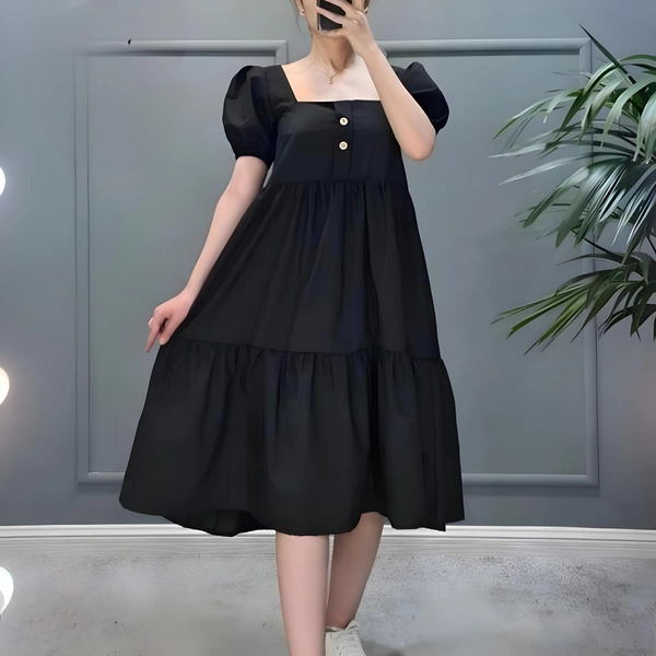 Kiara Black Dresses - Black, XL