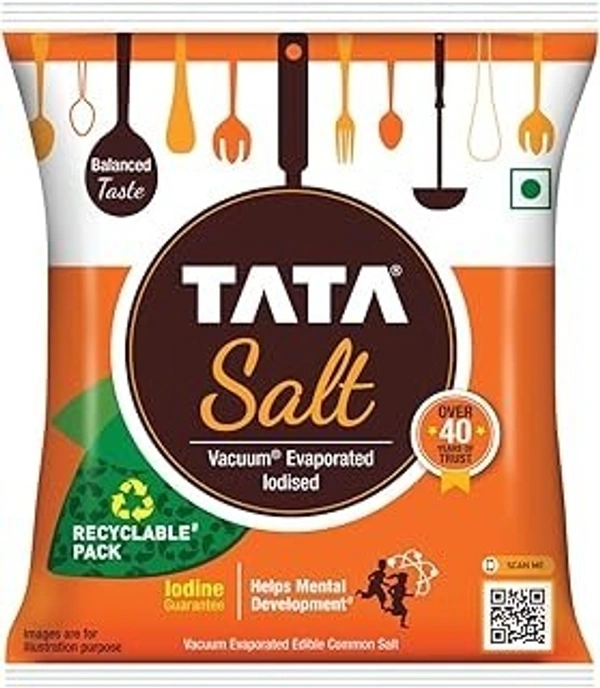 Tata Salt 1 Kg, Free Flowing and Iodised Namak
