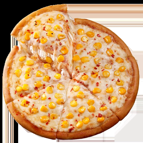 Golden corn pizza