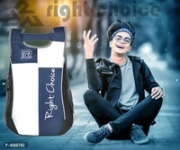 Stylish White And Blue Unisex Backpack