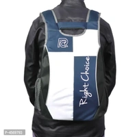 Stylish White And Blue Unisex Backpack