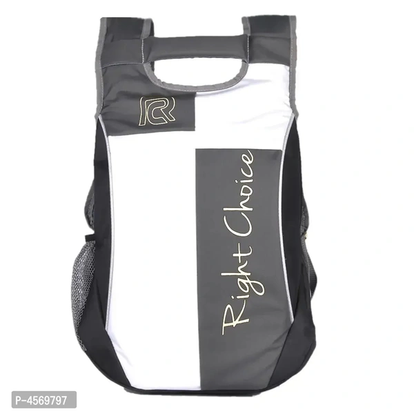 Stylish White and Grey Unisex Backpack