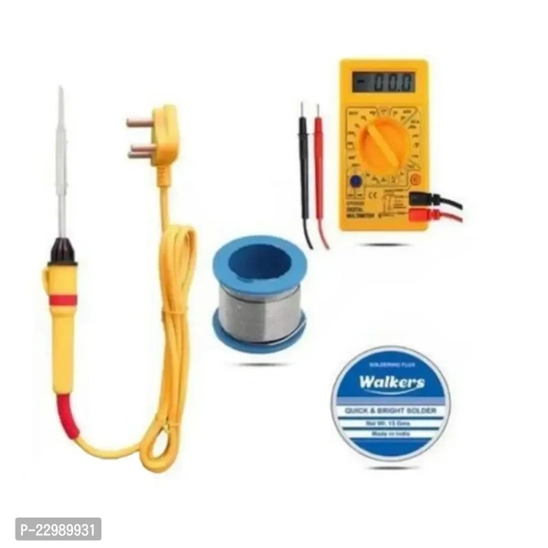 25 Watt Soldering Iron | Paste | Digital MultiMeter |2 Meter Wire | 4 In 1 Kit