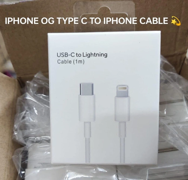 Lightning Cable 1 m USB C TO LIGHTNING CABLE 1 M WHITE (Compatible with i phone Device,iPad,iPod, White, One Cable)